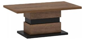 Masuta cafea DELIS T, stejar/negru, DTD laminat, 110x65x46 cm