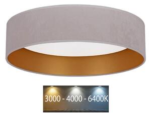 Plafonieră LED VELVET LED/24W/230V 3000/4000/6400K crem/aurie Brilagi
