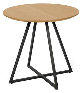 Masuta DELIK, stejar/negru, metal, 50x50x45 cm