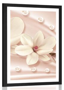 Poster cu passepartout magnolie de lux