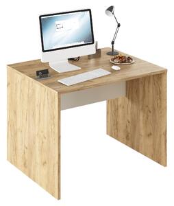 Masa birou RIOMA NEW TYP 12, stejar artisan/alb, DTD laminat, 100x80x7