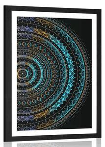 Poster cu passepartout Mandala cu model de soare