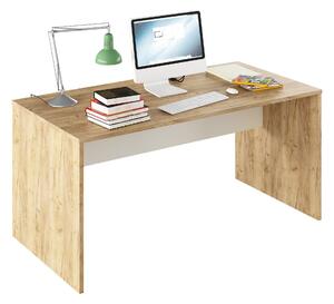 Masa birou RIOMA TYP 16, stejar artisan/alb, DTD laminat, 160x80x76 cm