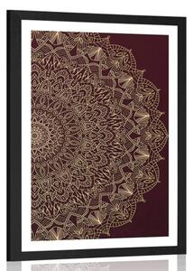 Poster cu passepartout Mandala decorativă detaliată