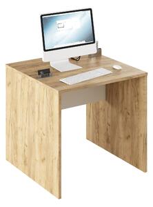 Masa birou RIOMA TYP 17, stejar artisan/alb, DTD laminat, 80x80x76 cm