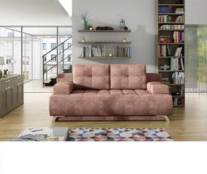 Canapea extensibila OSLO, stofa catifelata maro deschis - Palladium 4