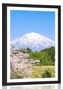 Poster cu passepartout vulcan Fuji