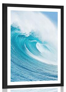 Poster cu passepartout valul de mare