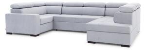 Colțar de living Modeno U dreapta - gri catifea hidrofobă Element 24 - Oferta limitata