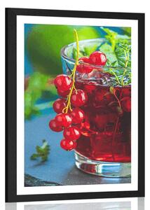 Poster cu passepartout cocktail roșu