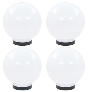 Lămpi glob cu LED, 4 buc., 20 cm, PMMA, sferic