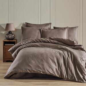 Set lenjerie pat jaquard SADRA, bumbac, gri, 240x260 cm, cu cearceaf p