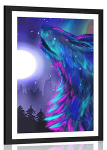 Poster cu passepartout luna lupului