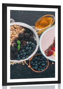 Poster cu passepartout variații gustoase de muesli