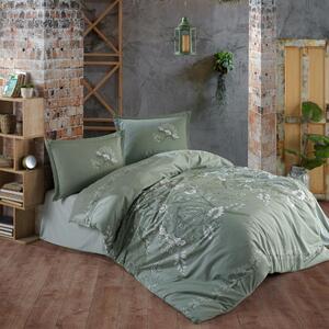 Set lenjerie pat clasy king size MOHANA V1, bumbac, verde, 240x260 cm