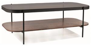 Masuta cafea PRIMA A, nuc/negru, 120x58x43 cm