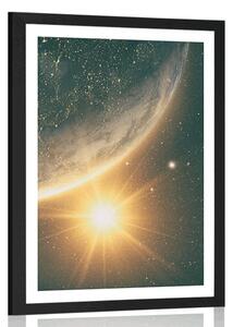 Poster cu passepartout vedere din univers
