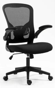 Scaun birou Q-333, negru, stofa/plasa, 65x47x100/110 cm