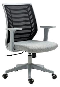Scaun birou Q-320, gri/negru, stofa/plastic, 60x44x93/103 cm