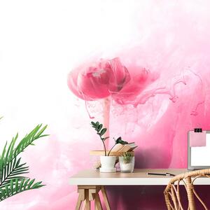 Tapet floare roz în design interesant