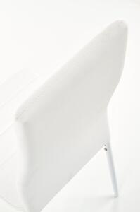 Scaune bucatarie K70, alb, piele ecologica/metal, 41x50x98 cm