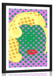 Poster cu passepartout Marilyn Monroe în stil pop art