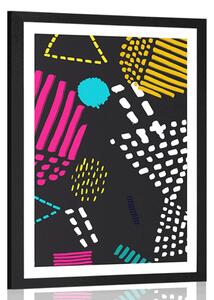 Poster cu passepartout model modern Memphis