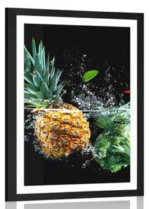 Poster cu passepartout fructe și legume organice