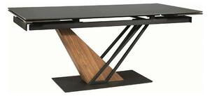 Masa extensibila moderna GENESIS, negru/stejar, 180/240x90x76 cm