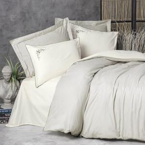 Lenjerie pat de lux cu broderie din satin, Elite CottonBox, Teresa Bej