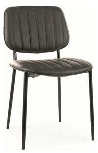 Scaun BEN, gri inchis/negru, piele ecologica/metal, 46x42x81 cm