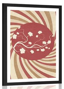 Poster cu passepartout fundal grunge asiatic