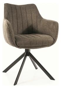 Scaun rotativ AZALIA, verde olive/negru, stofa clasica/metal, 61x44x86