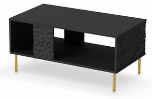 Măsuță de cafea Ciretre 100Negru, Auriu, 4x5x9cm, MDF, Unghiular