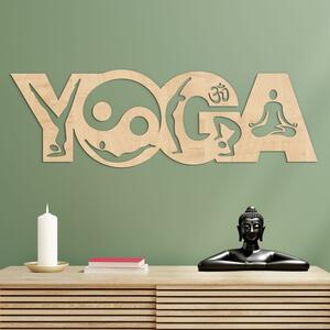 DUBLEZ | Inscripție din lemn pentru perete - Yoga