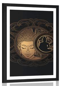 Poster cu passepartout putere armonioasă a lui Buddha