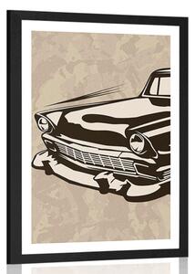 Poster cu passepartout veteran retro