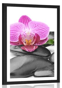 Poster cu passepartout pietre wellness de masaj