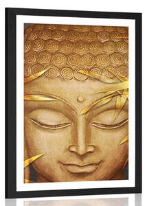 Poster cu passepartout Buddha zâmbitor