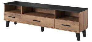 Comoda TV LOTTA, stejar wotan/negru, PAL, 80x40x53 cm