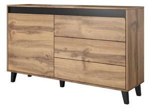 Comoda NORD, stejar wotan/gri antracit, PAL laminat, 138x38x83 cm