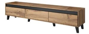 Comoda TV NORD, stejar wotan/gri antracit, PAL laminat, 185x38x42 cm