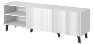 Comoda TV PAFOS, alb, PAL laminat, 150x40x52 cm