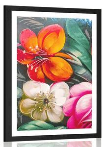 Poster cu passepartout lume a florilor