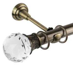 Galerie simpla bara simpla Cristal Odeon 25/19 - auriu antic - 160 cm