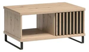 Masuta CALI C8, stejar artisan/negru, PAL/metal, 90x58x46 cm