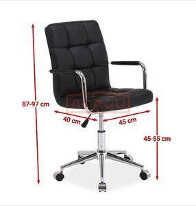 Scaun birou ergonomic copii Q-022, negru, 45X40X87/97