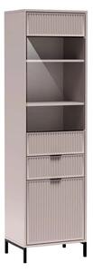 Vitrina LINKASTYLE LS5, casmir, PAL/sticla, 55x41x196 cm