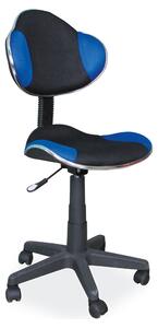 Scaun birou copii ergonomic albastru-negru Q-G2, 48X41X80/92