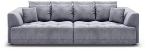 Canapea TIGA, stofa catifelata gri - Whisper 16, Gama Premium, cu regl